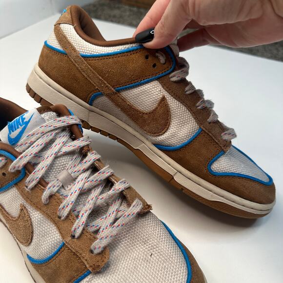 Nike Dunk Low Retro Light British Tan Sneakers 8.5 - Picture 3 of 6
